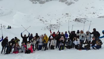El grupo de montaña UNEATLANTICO realiza una ruta en raquetas por Picos de Europa