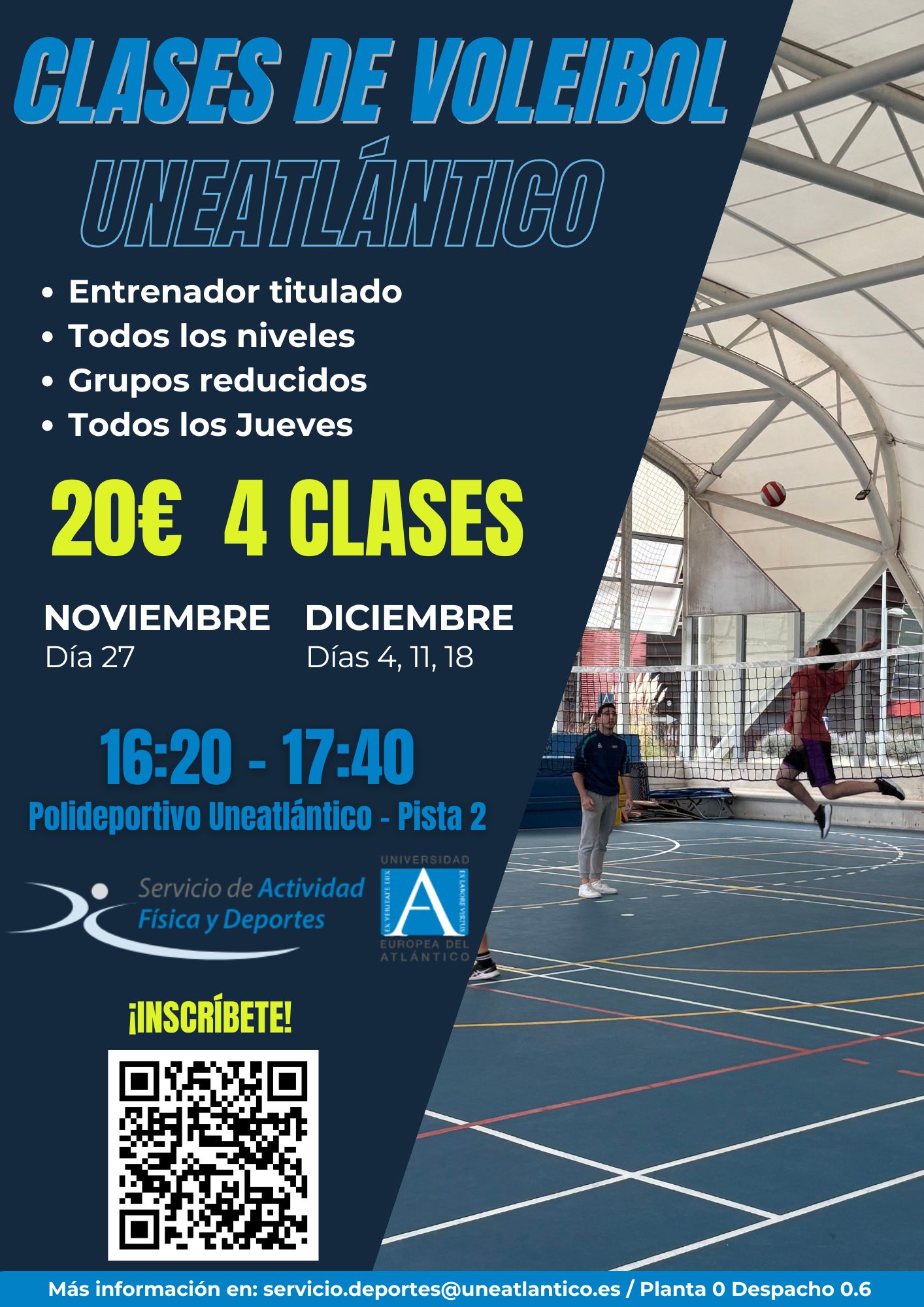 Clases de Voleibol Uneatlántico Clases de Voleibol Uneatlántico