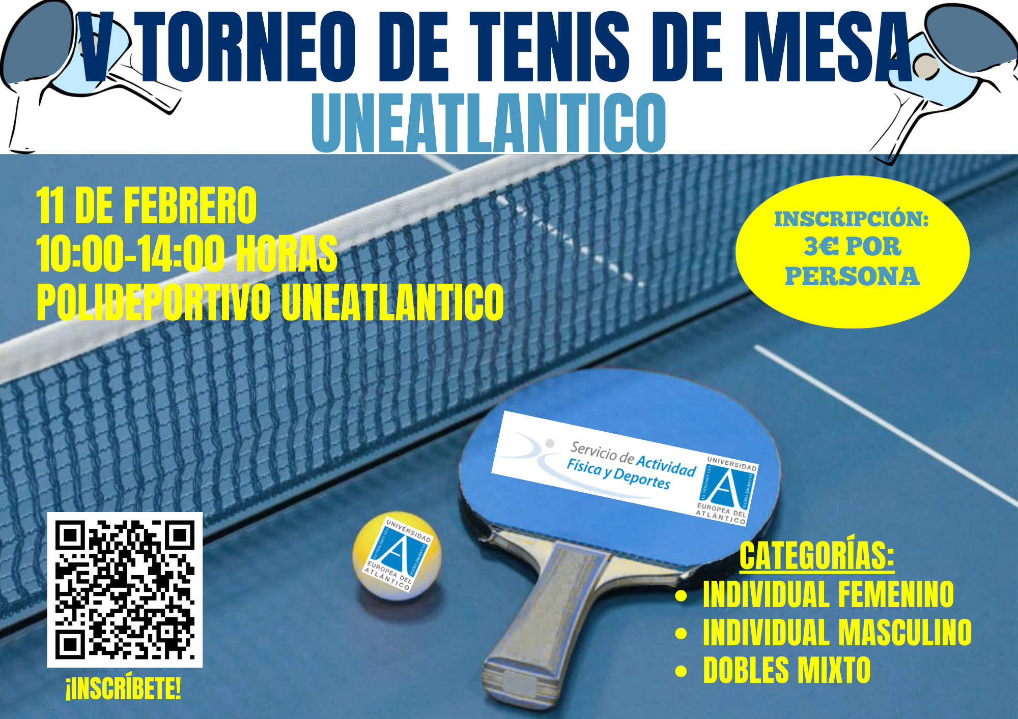  ¡V Torneo de Tenis de Mesa UNEATLANTICO! 